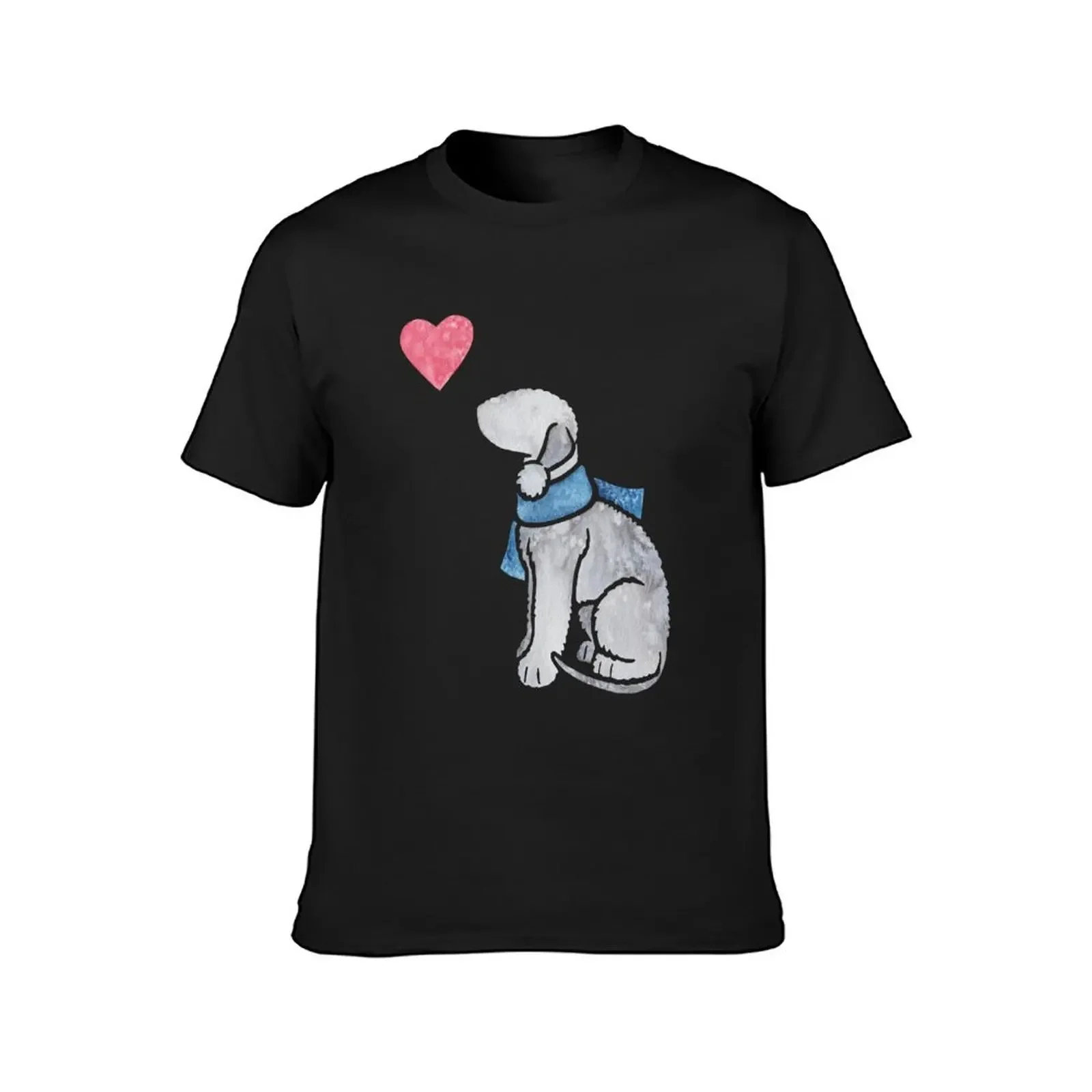 Watercolour Bedlington Terrier (blue) T-Shirt blue archive shirts graphic tees black t shirts for men