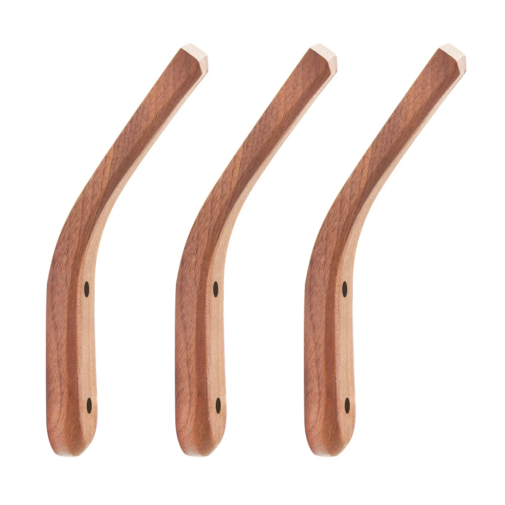 

3pcs Wood Bathroom Hook Hat Hanger Creative Keys Holder Home Gadget Concise Wall Hangers Rustic Hooks Dressing Room Hook