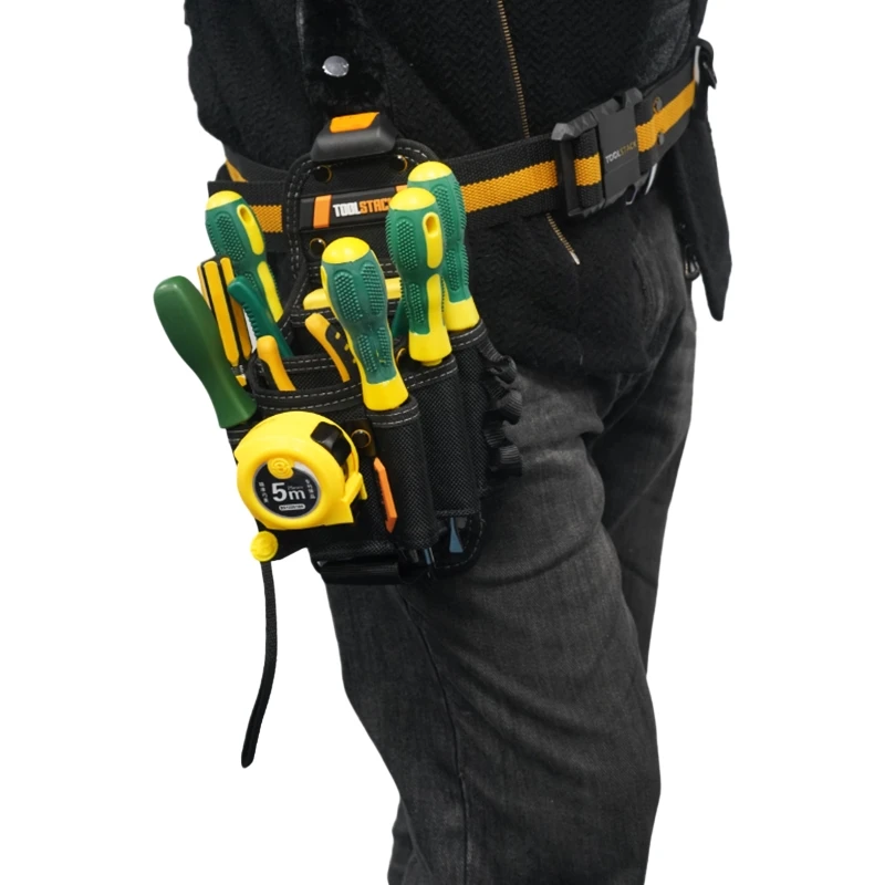 TOOLSTACK Techniker-Tasche Mehrfach-Taschenfach Robuste Schnell-Hängetasche Schraubendreher- & Zangen-Organizer für Elektriker – Detail 12