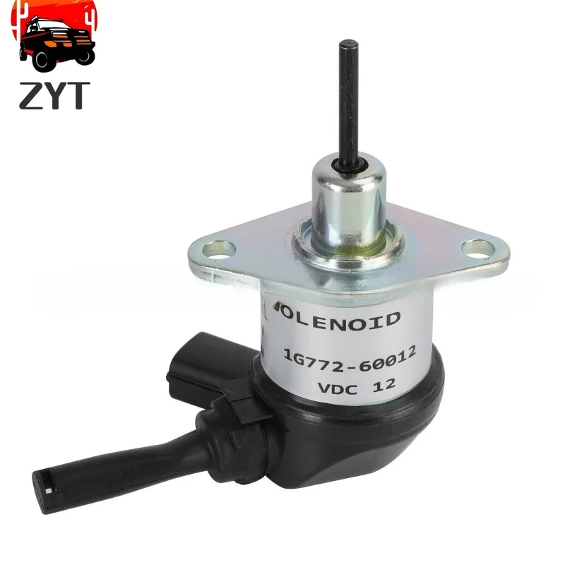 12V Engine shutdown solenoid valve 1G772-60012 1G772-60014 For Kubota V2607 V3300 V3600 I042-A028 1G772-60010 1G772-60013