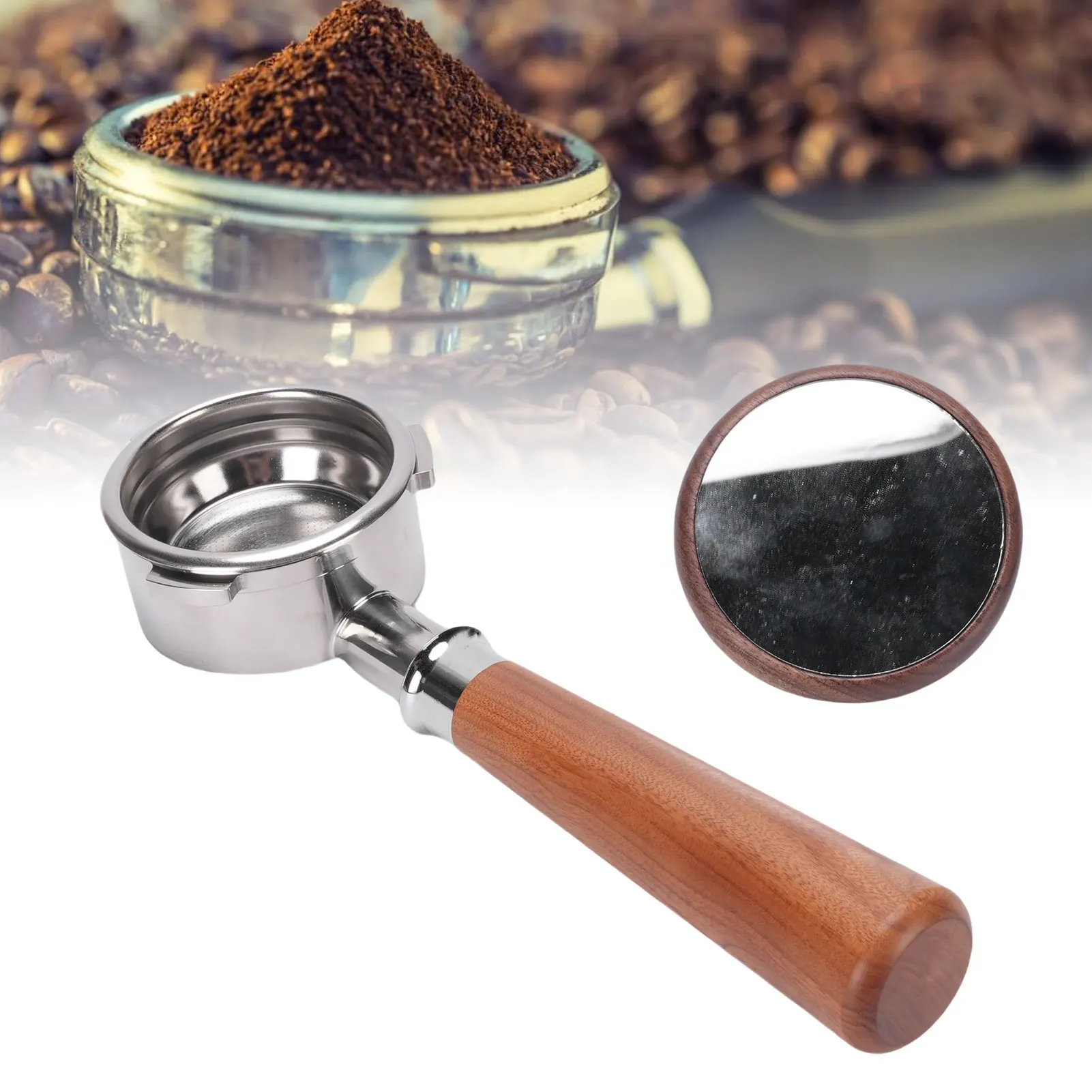 فلتر القهوة مناسب لـ Petrus 58 مم العالمي بدون قاع 3 أذنين فلتر القهوة مع كوب مزدوج سلة فلتر Portafilter