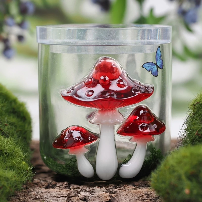 Unique Mushroom Jar Silicone Mould Set for Handmade Gifts Soap Making Reusable Craft Tool