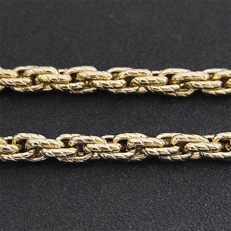 Hip Hop Big Thick Link Chain Necklace for Men Stainless Steel Gold Color Male Chains Street Style Jewelry colar masculino