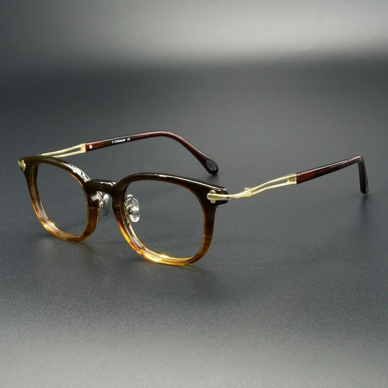 

Новые квадратные очки ручной работы в стиле ретро, толстая оправа из титана для мужчин и женщин, японские очки из ацетата с защитой от синего света, Gafas