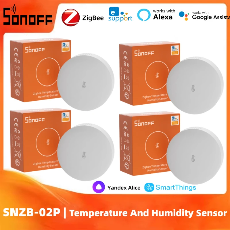 SONOFF SNZB-02P Zigbee Smart Temperature And Humidity Sensor Thermometer Detector Ewelink Alice Alexa Google Home Smartthings