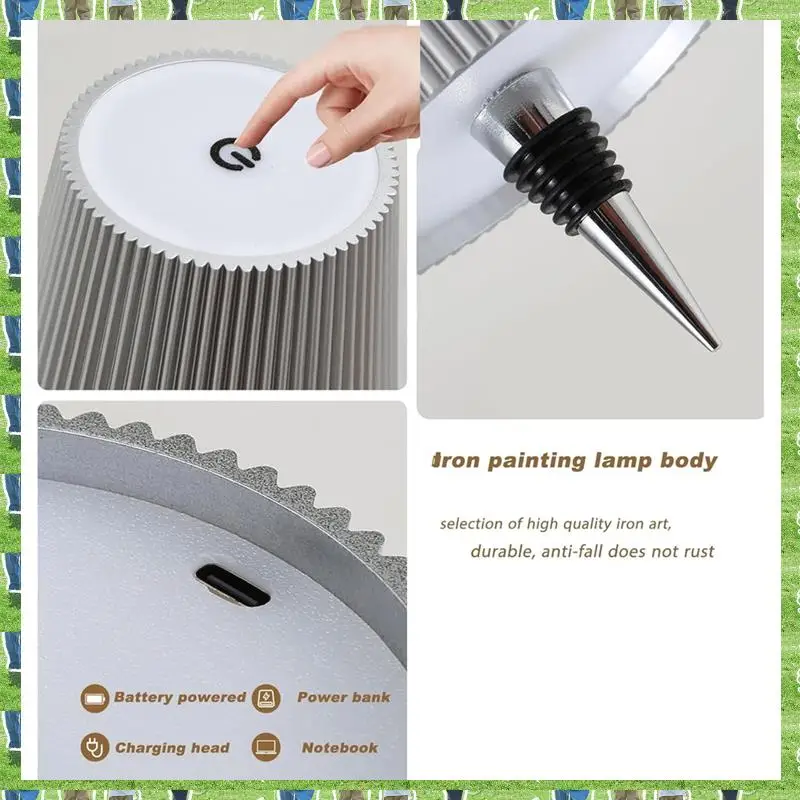 

FTS LED Wine Bottle Wireless Bottle Lamp Shade For Liquor Bottles 3 Color Stepless Dimming Wine Bottle Lights For Bars