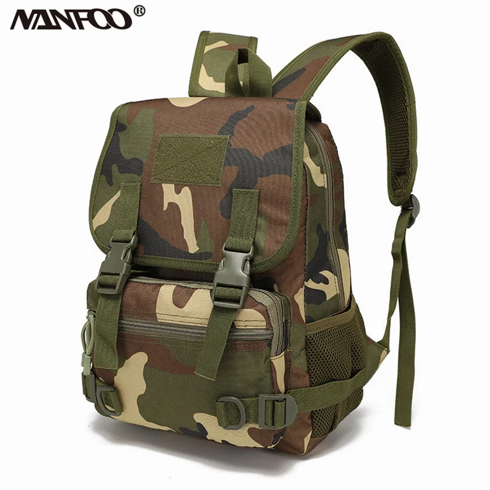 Child's Outdoor Sports Hiking Camping Double Shoulder Backpack Wear Resistant School Military Training Package CS Real Equipment