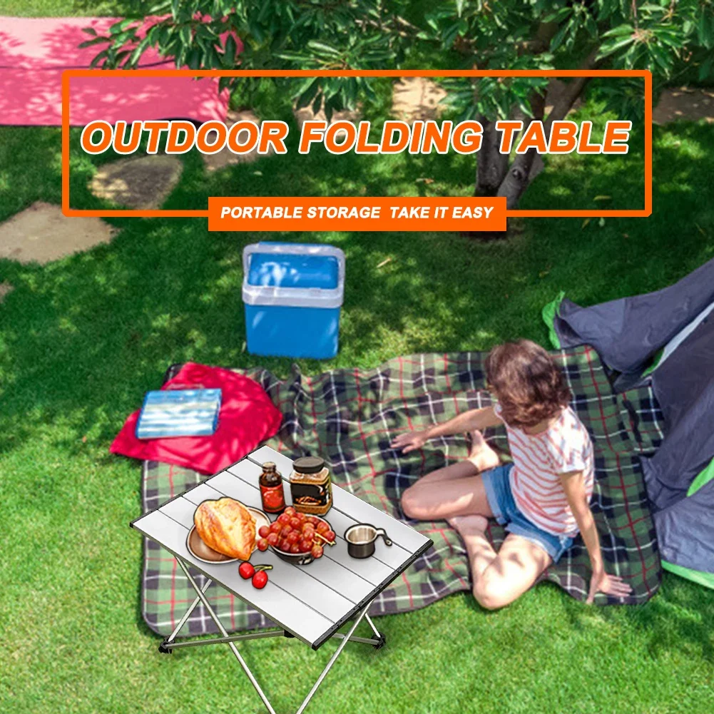 Ultralight Portable Folding Camping Table High Strength Aluminum Alloy Foldable Outdoor Dinner Desk For Garden Party Picnic BBQ