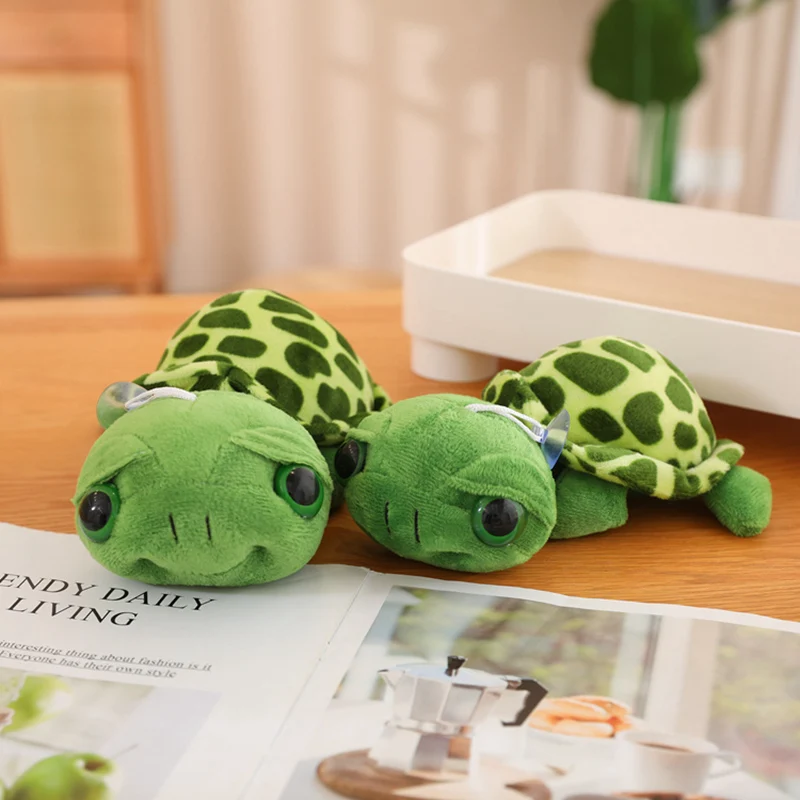 Super Kawaii Green Big Eyes Tartaruga Recheada Mini Turtle Toy para Crianças, Brinquedo de Pelúcia Animal, Presente Menina, Bebê Bonito, Quente, 20 cm, 25cm, 2023