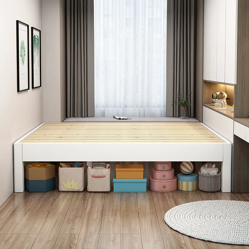All solid wood no bedside tatami ribs bed frame modern simple double 1.35 meters can be ordered bed frame