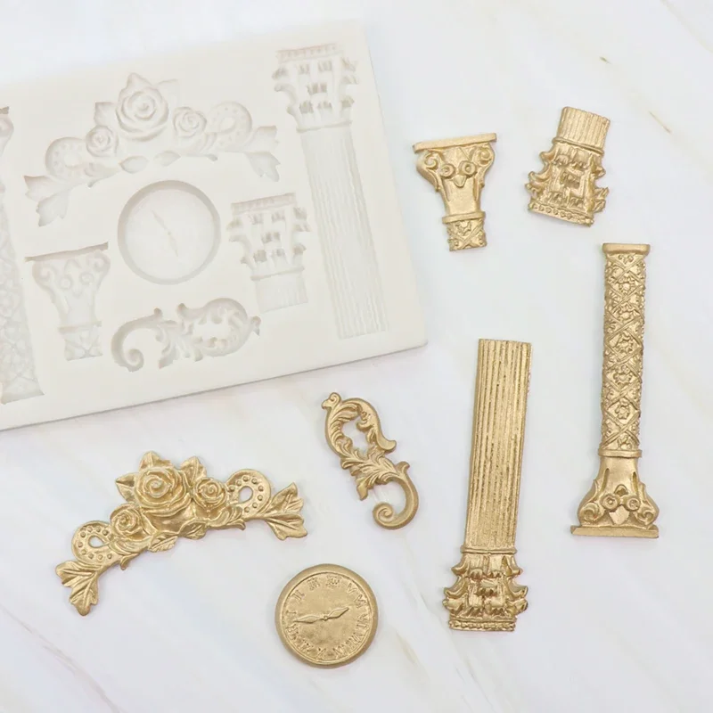 VERIDIAN European Fondant Silicone Mold Cake Edge Embossed Baroque Pattern Cake Mold Baking Accessories Cake Decoration