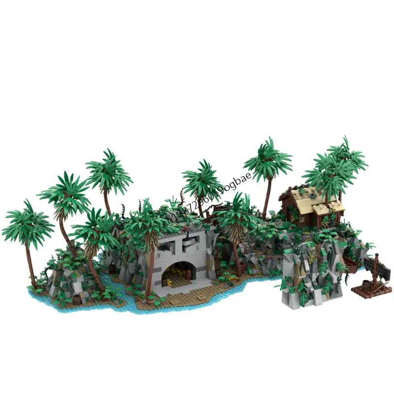 Novo 4008 pçs moc europeu medieval piratas série dominica ilha do tesouro modelo diy ideias criativas crianças brinquedo presente blocos de construção