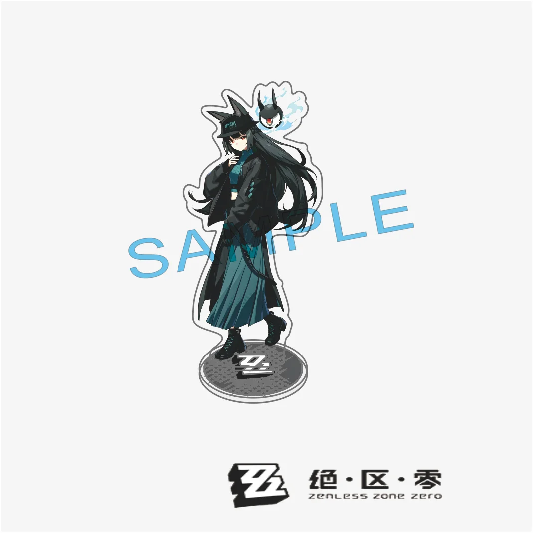 Zenless Zone Zero ZZZ Collab Acrylic Figure Stand Keychain, Miyabi Vivian Wise Lycaon Street Style Desktop Ornament Gift for Fan