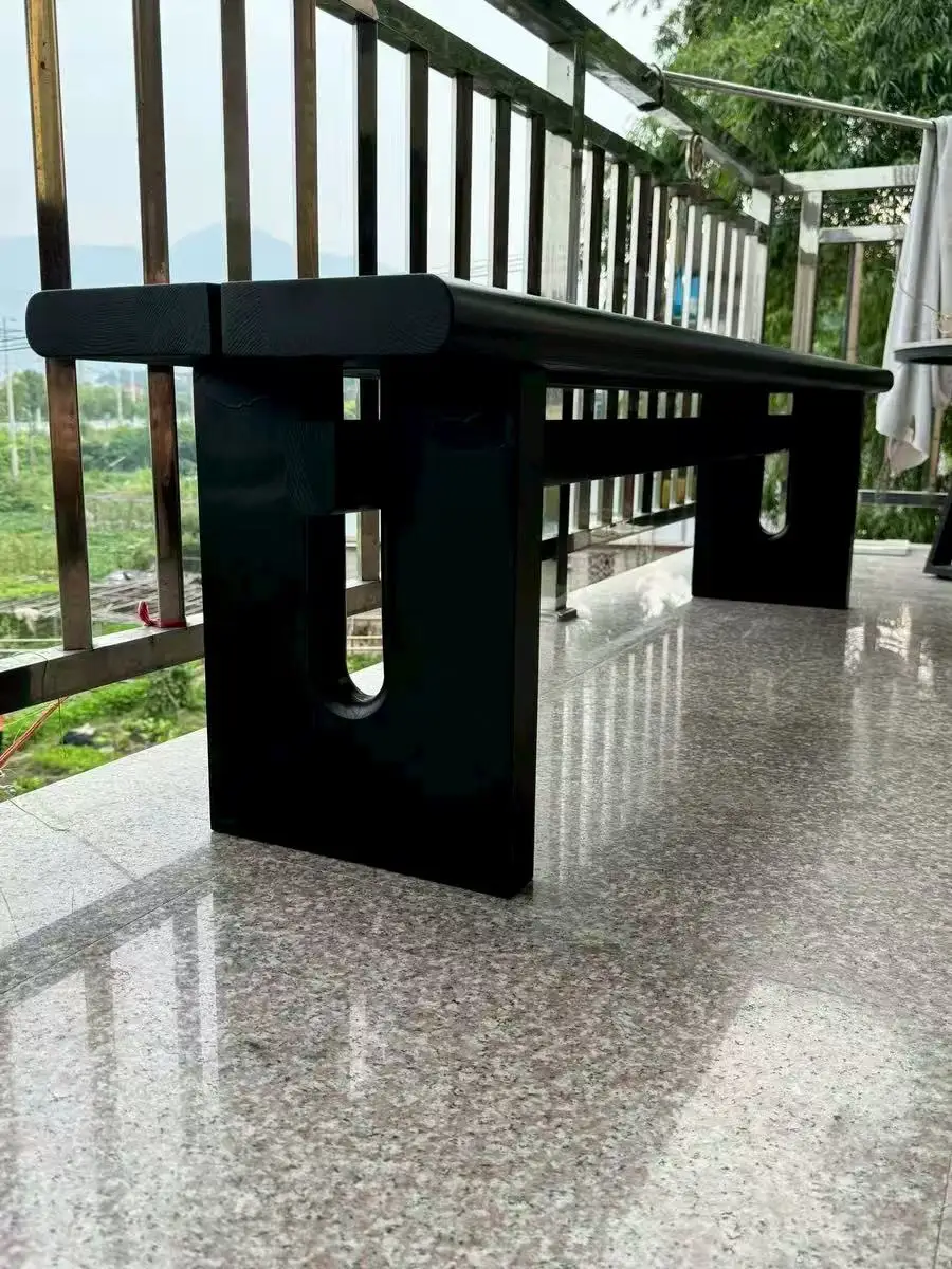 

Современная простая и минималистичная скамейка из цельного дерева для спальни, прикроватная тумбочка, дизайнерская модель комнаты