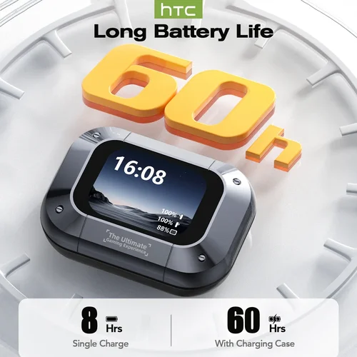 Imagen 2 del producto 【Auriculares AI Traductor】HTC NE25 Auriculares Bluetooth Pantalla táctil LCD Auriculares deportivos inalámbricos Larga vida útil con micrófono HD