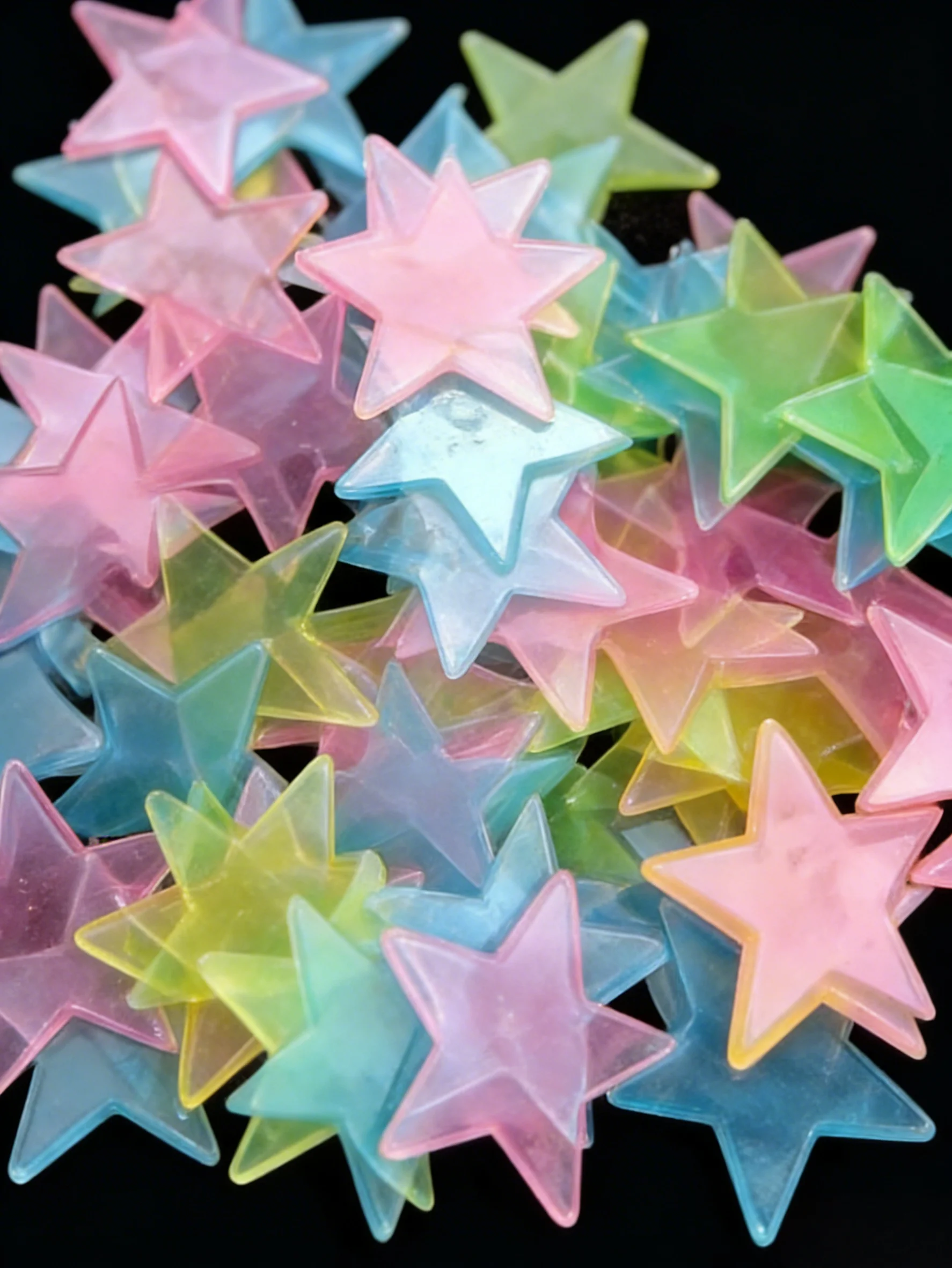 100pcs Glow Star Stickers - Fluorescent Wall & Ceiling Accents, Make Kids Bedrooms Glow Like Night Sky