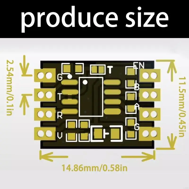   Processor RS485 Communication Board with Transmit and Receive Contacts, A and B Bus Terminals, and a Visible Board Light