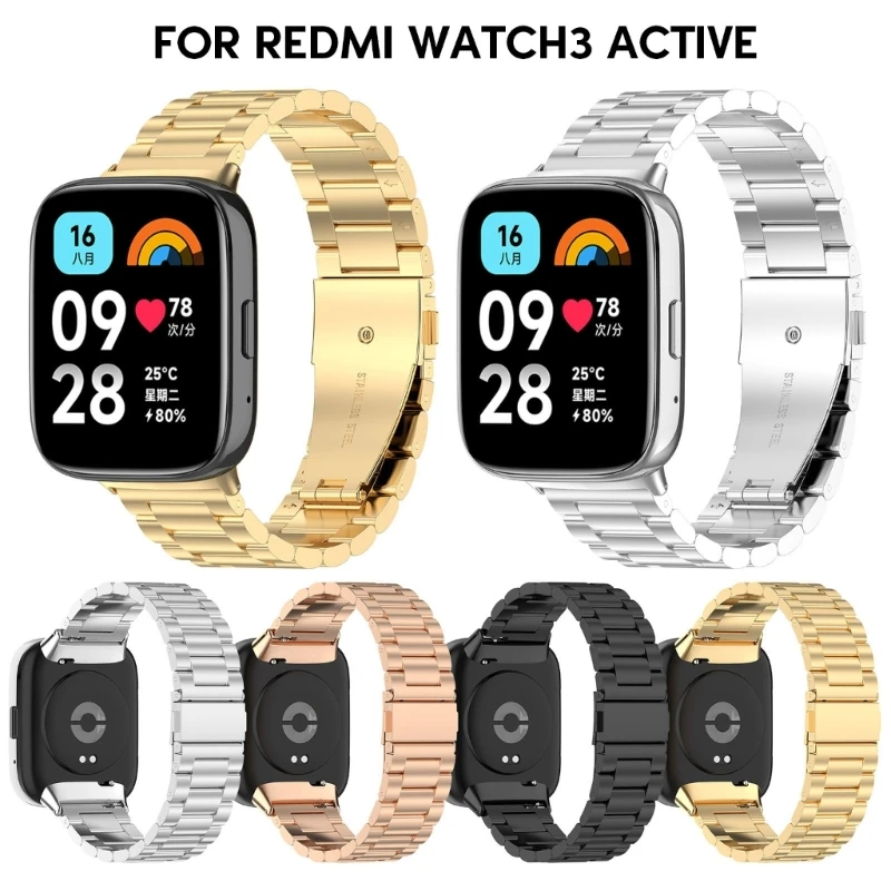 Pulseira estilo com design moderno, pulseira plástico leve para Redmi Watch 3 Active