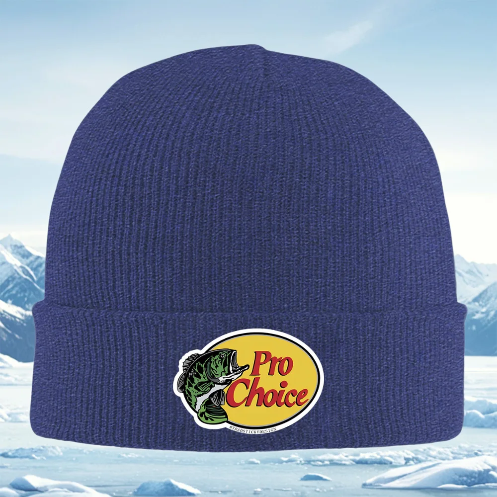 شعار السمك برو اختيار تصميم التسمية الرجال النساء للجنسين محبوك قبعة قبعة صوفية قبعة الشتاء الحرارية الدافئة عيد الميلاد ركوب الدراجات في الهواء الطلق