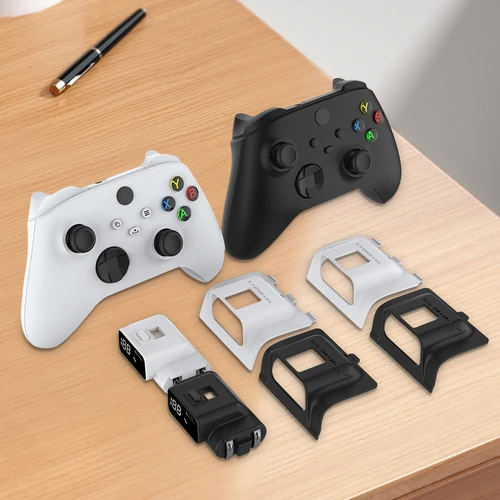 Imagen 2 del producto Paquete de batería de controlador de 1350mAh con pantalla Digital, paquete de batería recargable, Kit de reproducción y carga remota para Xbox One/Elite