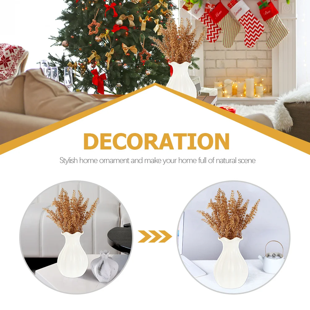 

5pcs Simulation Ear Artificial Flower Decor Wedding Home Bouquet Picks Indoor Desktop Decoration Dried Flower