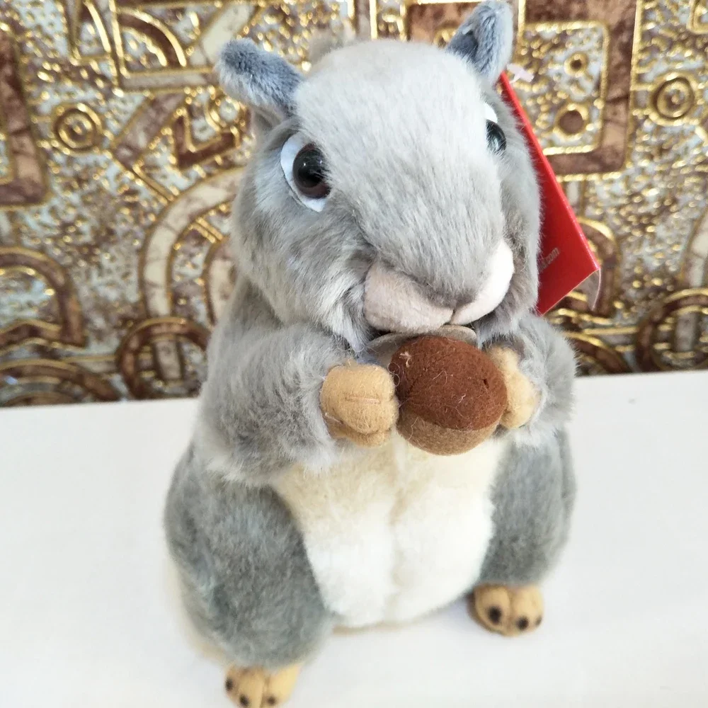 Simulation squirrel children plush toy cute fruit squirrel doll kids stuffed toy birthday gift