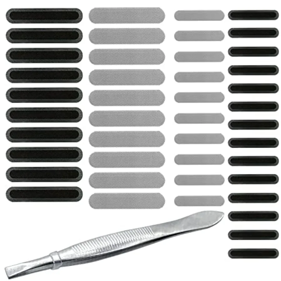 

Phone Speaker Dustproof Stickers Protector with Tweezers, Mesh Anti Dust Proof Adhesive Cover Kit Compatible with iPhone 15 14