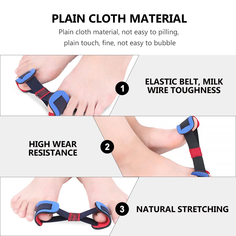 

4 Pcs Toe Stretcher Band Thumb Correction Device Elastic Trainer for Toes Strengthener Hallux Corrector Foot Care Tool