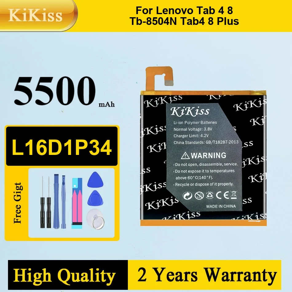 

L16D1P34 5500Mah Battery For Lenovo Tab 4 8 Tb-8504N TAB4 Plus Long-Lasting Fast-Charging Tablet