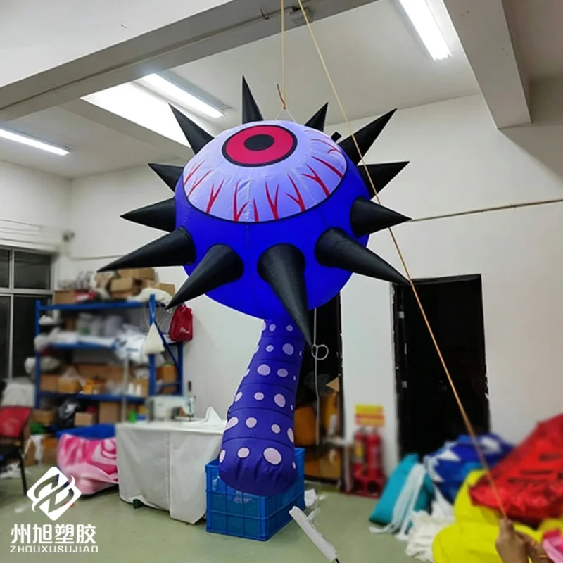 Inflatable eye flowers, ceiling decorations featuring inflatable eye monster-shaped balloons for lighting.