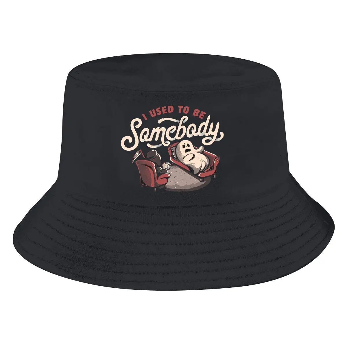 I Used to Be Somebody Unisex Bucket Hats Baphomet Satan Lucifer Hip Hop Fishing Sun Cap Fashion Style Designed