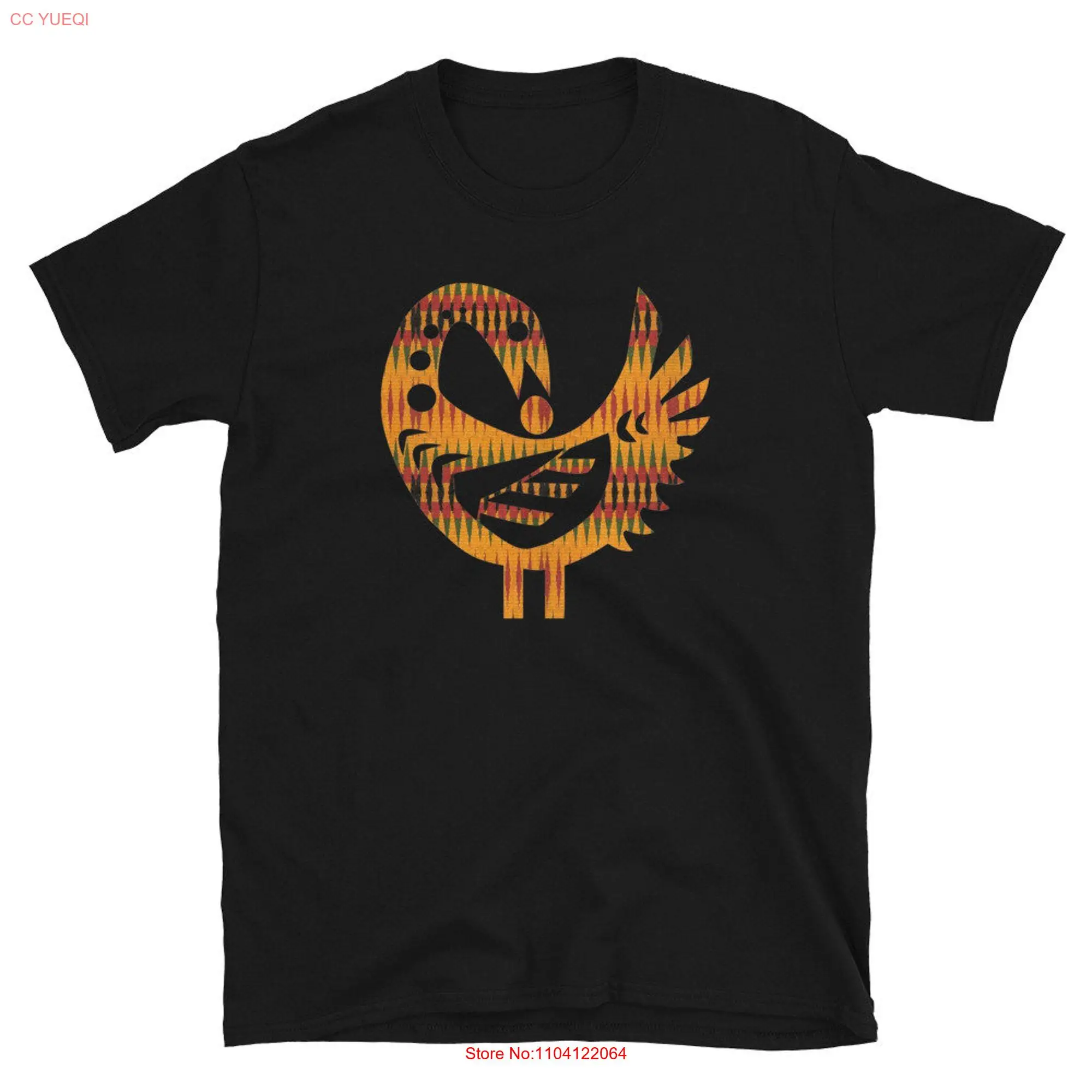 African Art Sankofa Bird Kente Design T Shirt Adult Clothing Designs Ideas long or short sleeves