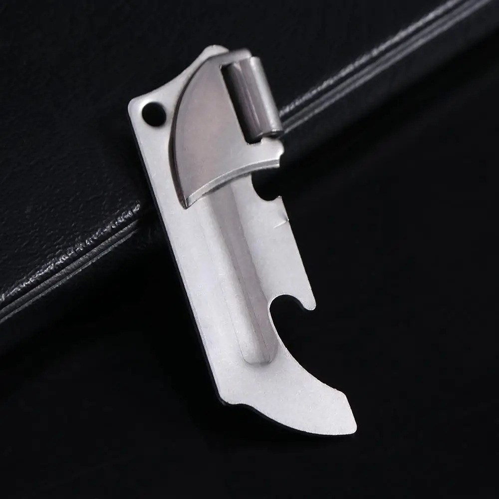Kitchen Tools Stainless Steel Can Opener 2-in-1 Compact Bottles Opener Unscrew Lid Portable Opener Gadget Home