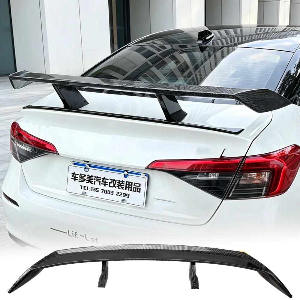 For Honda's tenth generation Civic  eleventh generation sedan a universal true carbon brazed tail fin and rear trunk spoiler