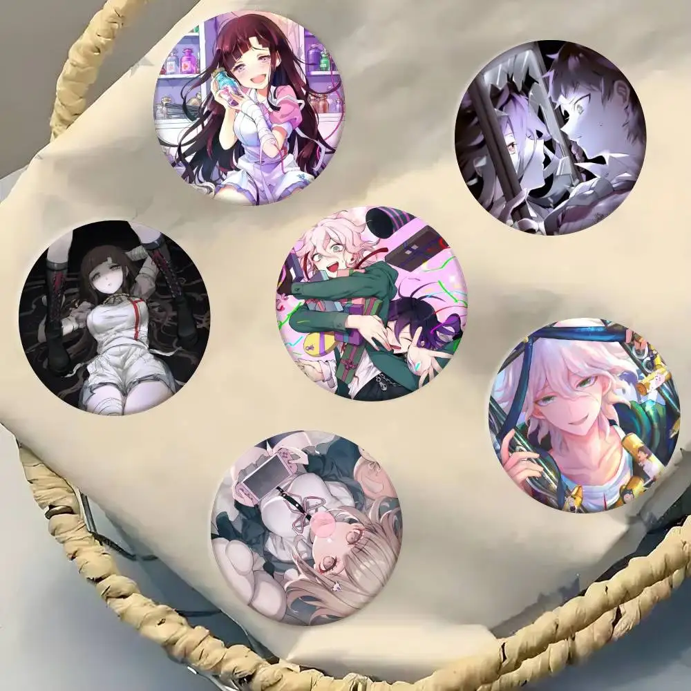 Game Super Danganronpa 2 Badge Tinplate Meme Round Brooch For Hat Bag Creative Lapel Jewelry Accessories Gifts