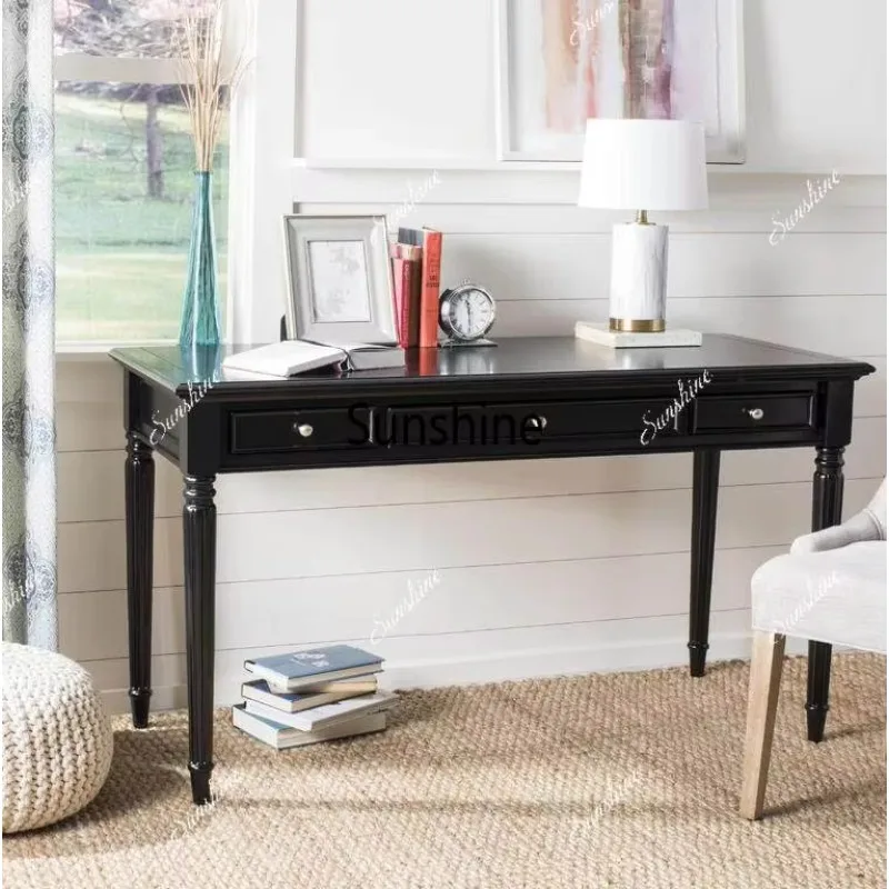American country solid wood desk with long dining table for pumping storage