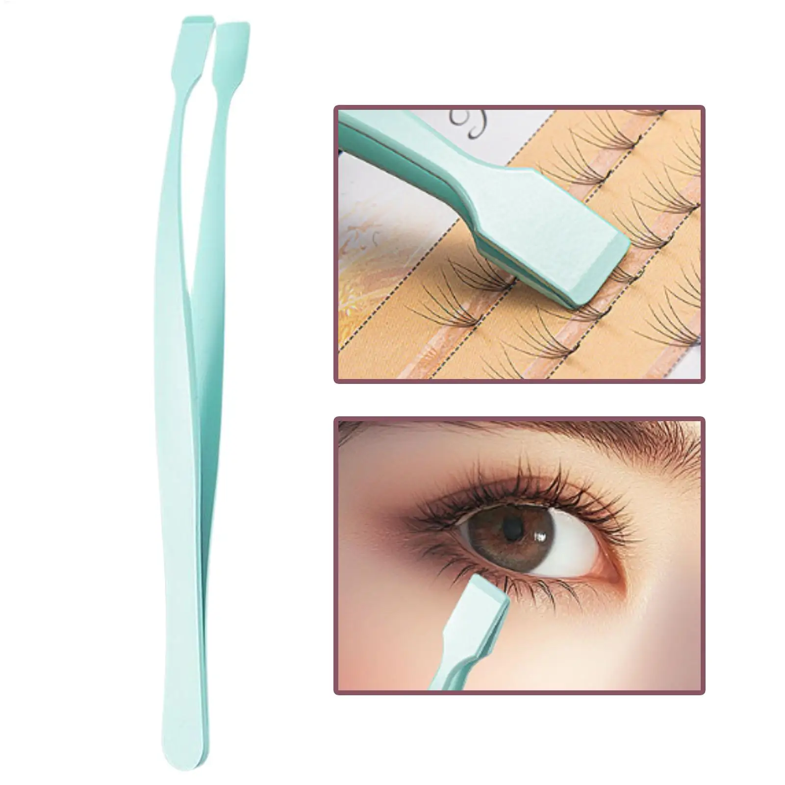 Lash Applicator Tool Eyelash Cluster Non Slip Applicator Tweezers Precise Professional Makeup Tool for Travel Salon Separating