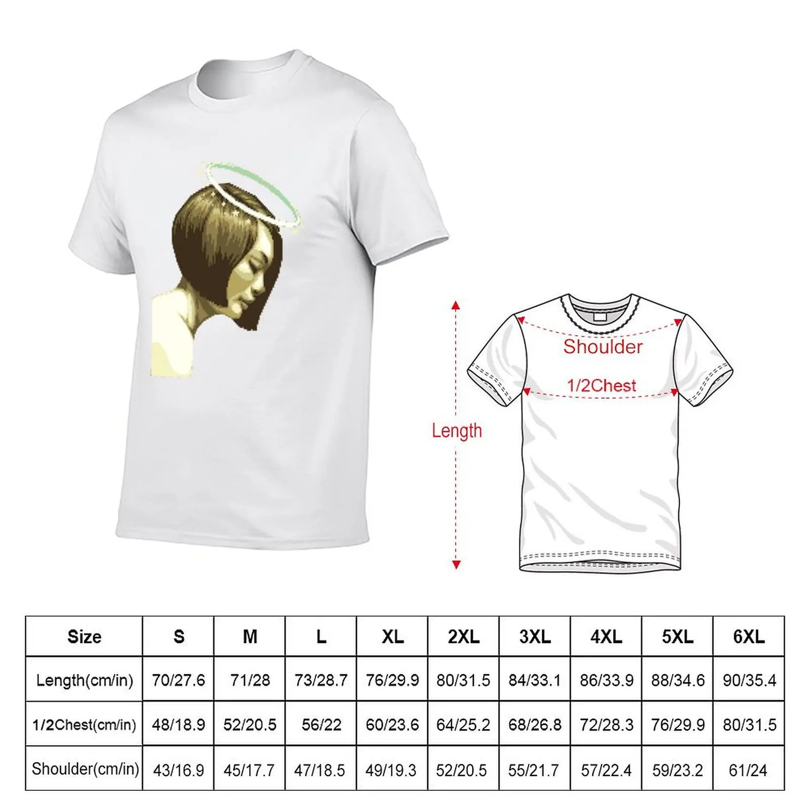 Halo Portrait T-Shirt t shirt man casual funny t shirts dark humor T-Shirt