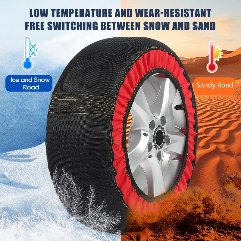 Nylon Anti-skid Chains Car Wheel Emergency Tire Chain Easy Assembly Snow Socks Aid Car Wheel Chain for Winter Car Accessories