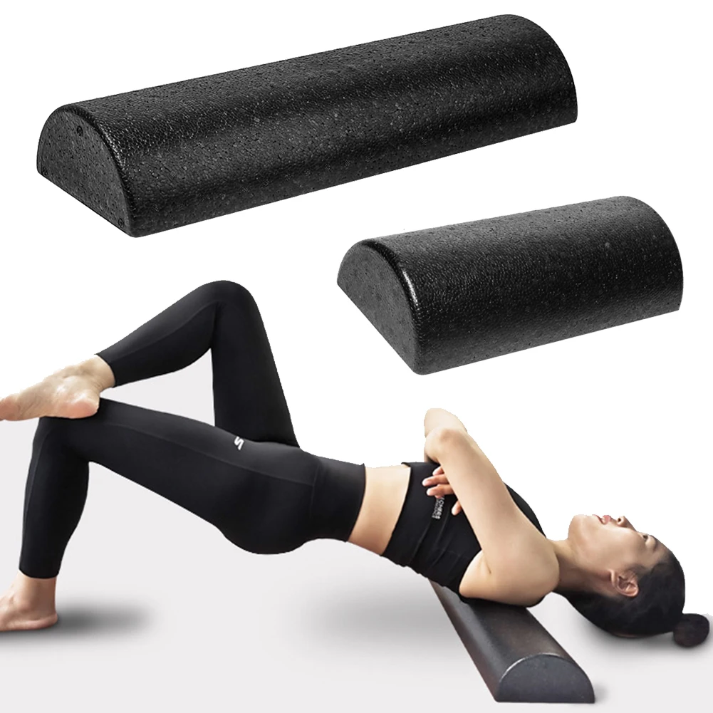 Half Round 30/45cm EVA Massage Foam Roller Yoga Pilates Fitness Equipment Balance Pad Yoga Blocks Foam Massage Roller Stick