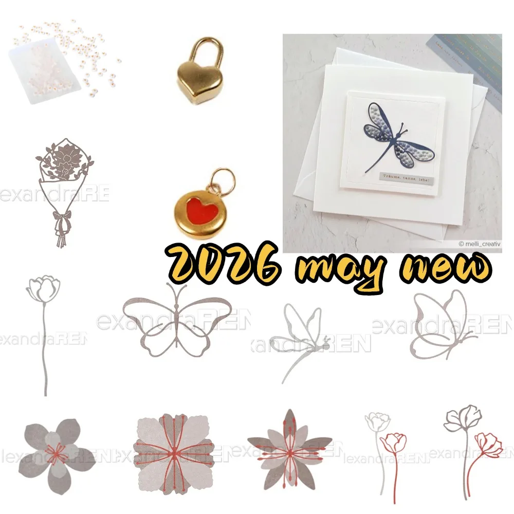 

shipin flower 2026 New Stamps For Craft Embossing Make Paper Greeting Card Making Template DIY Handmade