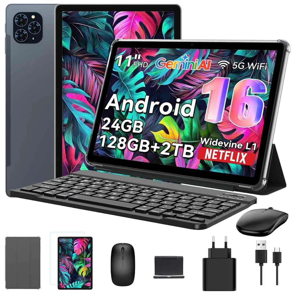 tabwee t90タブレット TABWEE T90 Android 15 Tablet with BT Keyboard,Mouse - Gemini AI