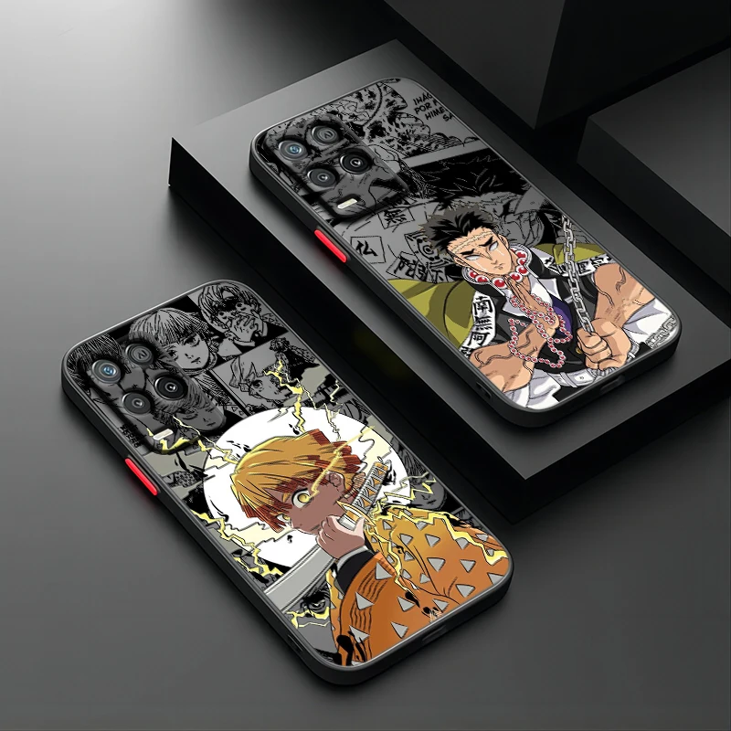 Demon Slayer Anime For OPPO Find X5 X3 Neo F21S F21 K10 Pro Lite TPU Shockproof Frosted Translucent Phone Case