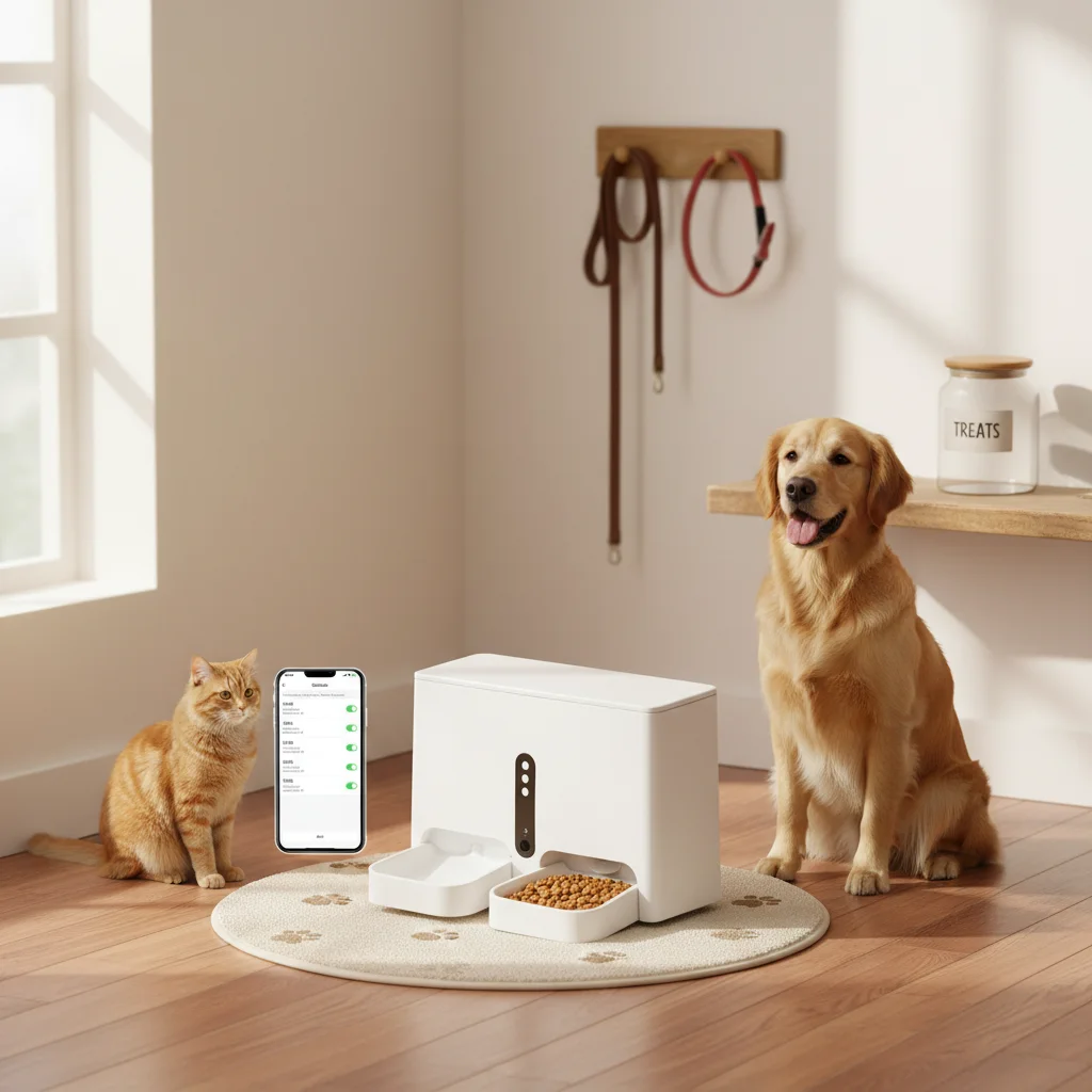 Factory Direct Wholesale Smart Automatic Cat Feeder With WiFi, 5L Timed Food Dispenser Pet Supplies