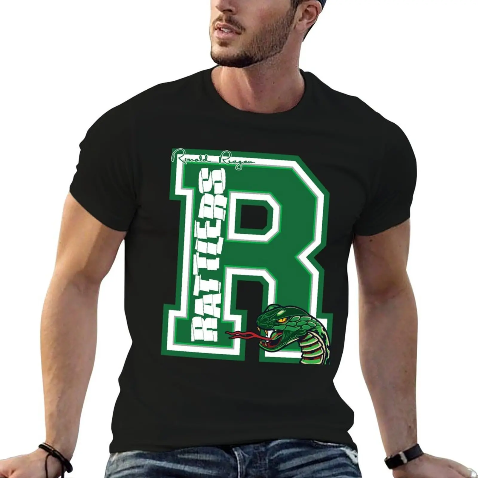 RR Rattlers Black Collection T-Shirt customs design your own oversized T-shirt men