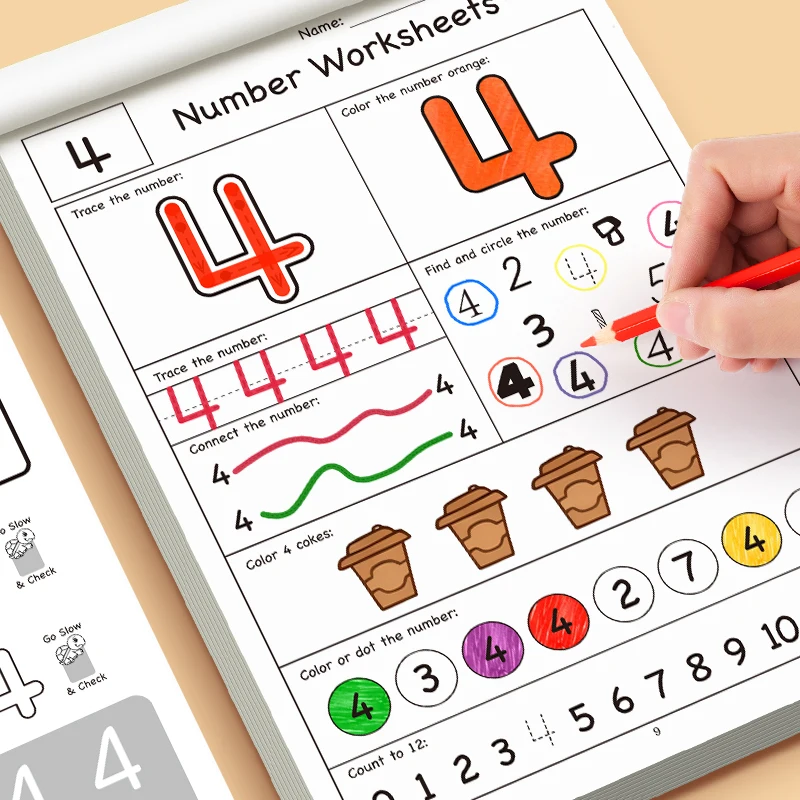 32-Page Digital Workbook: Interactive Math Activity Book for Preschool – Features Digital Tracking, Counting & Coloring Games