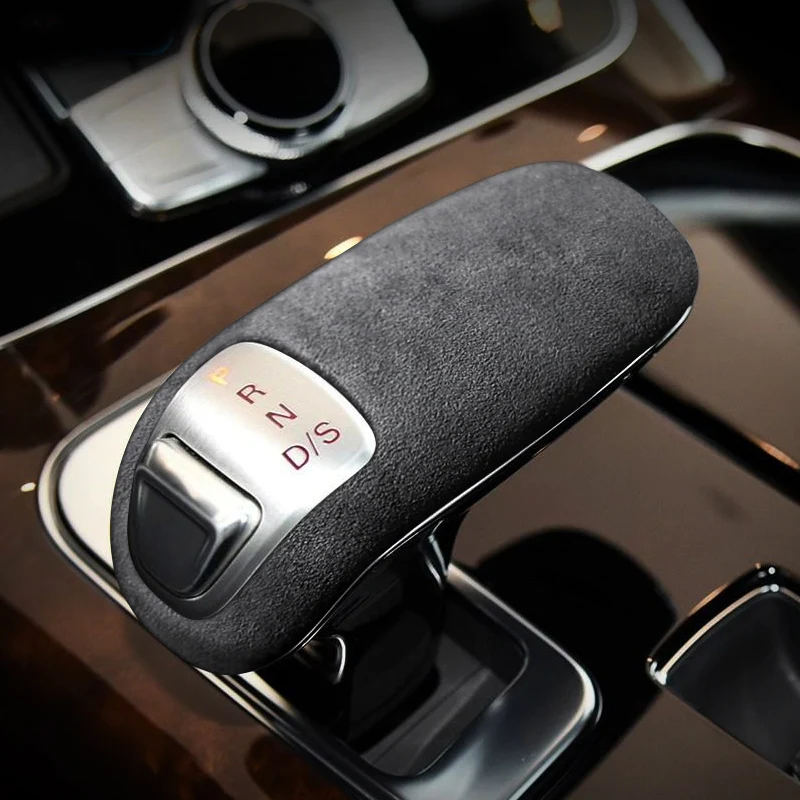 

For Audi A8 D4 4H S8 2011-2017 LHD RHD Interior Accessories Top Suede Wrap Car Gear Shift Knob ABS Trim Cover Sticker