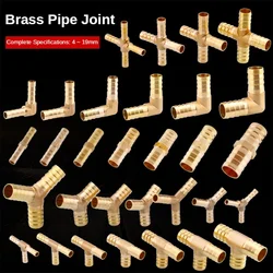 4mm 5mm 6mm 8mm 10mm 12mm 16mm 19mm Hose Barb Elbow Connector Adapter Brass Barbed Pipe Fitting Coupler for Fuel Gas Water
