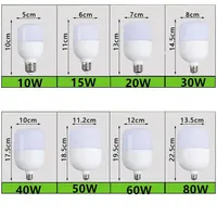 LED Bulb Lamp Energy-Saving Bulb Light E27 5W 10W 15W 20W 30W 40W 50W 60W 80W220V White 6000K SMD Lighting Lamp for Living Room