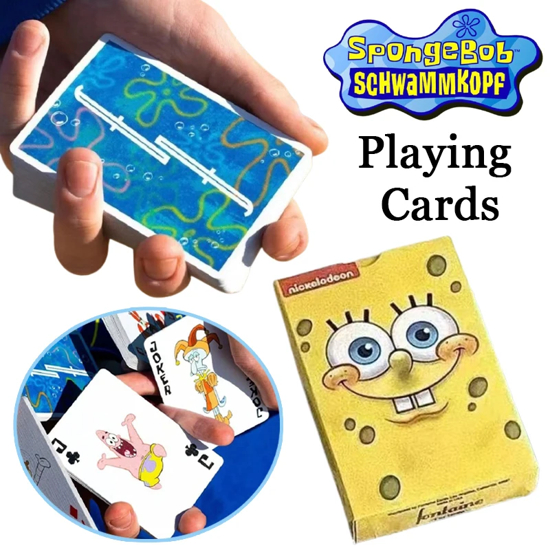 SpongeBob SquarePants Playing Cards Family Funny Entertainment Board Game Props Cartoon Creative Magic Tools Party Game Gifts